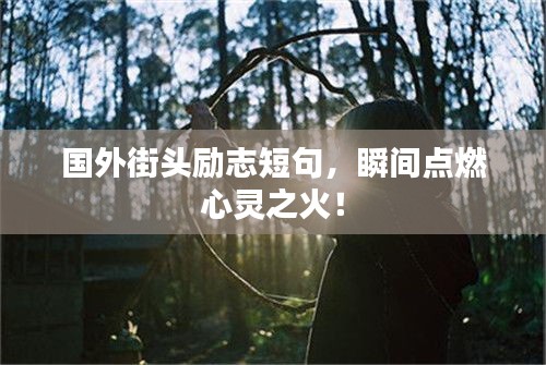 国外街头励志短句，瞬间点燃心灵之火！