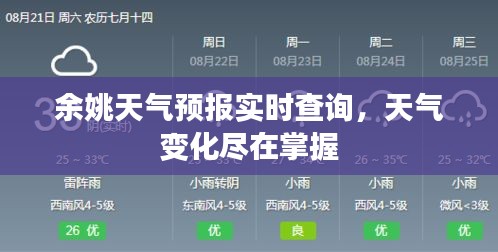余姚天气预报实时查询，天气变化尽在掌握